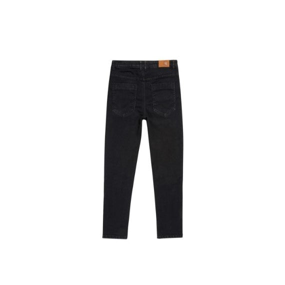 Adjustable Waist Western Jeans, Generous Fit, Black