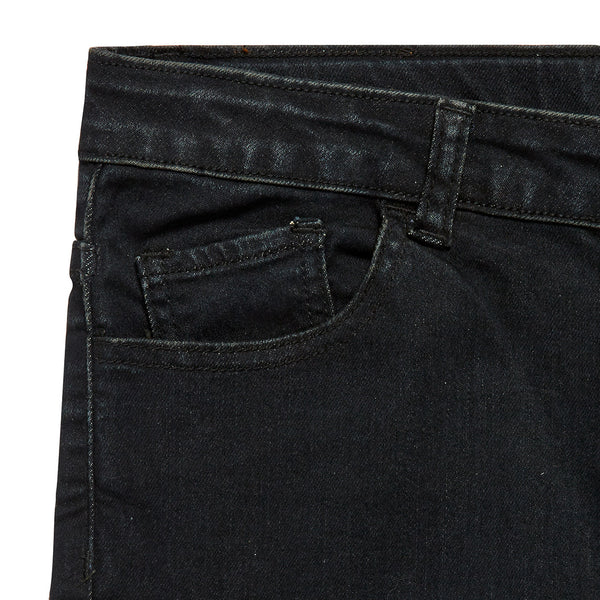 Adjustable Waist Western Jeans, Generous Fit, Black