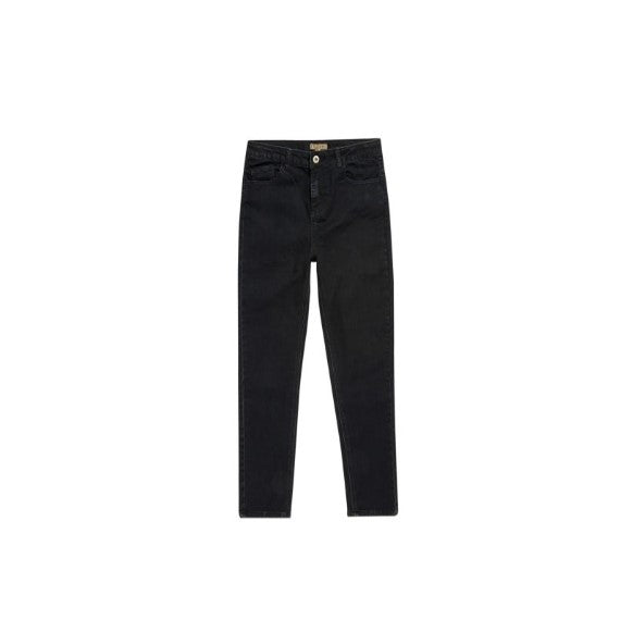 Adjustable Waist Western Jeans, Generous Fit, Black