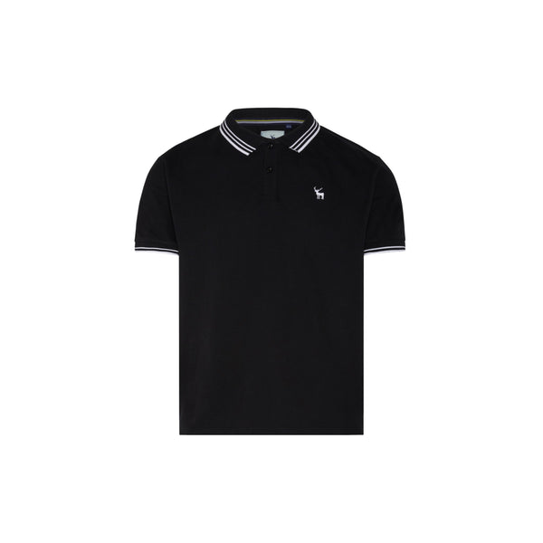 Essential Cotton Polo Shirt, Sturdy Fit, Black