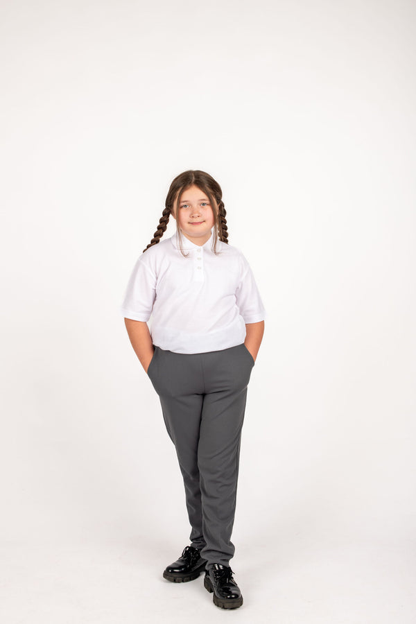 Girls Half Elasticated Pull-On Trousers