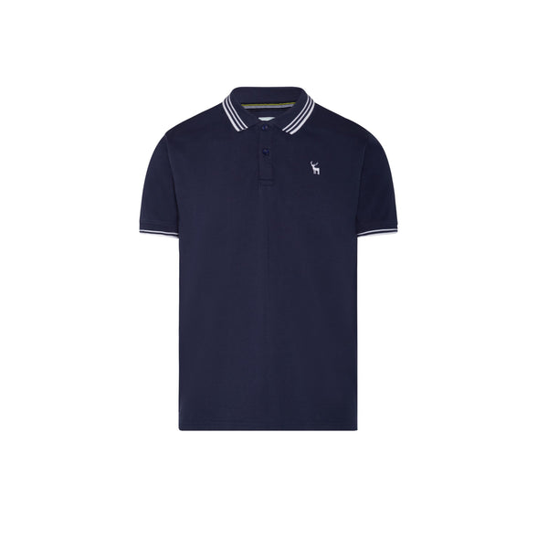 Essential Cotton Polo Shirt, Sturdy Fit, Navy Blue