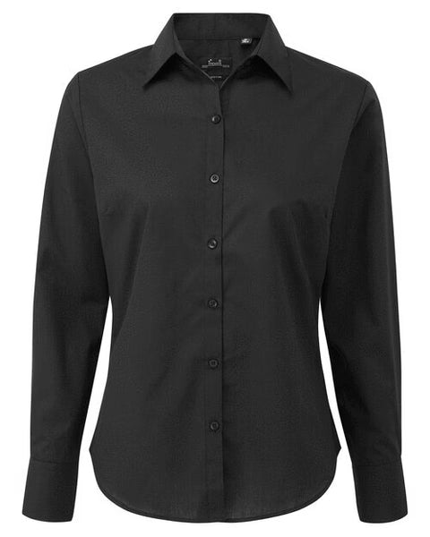 Premier Long Sleeve Poplin Blouse - to 55in Chest
