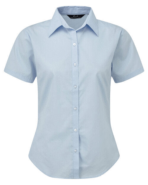 Premier Short Sleeve Poplin Blouse PR302