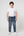 Pull On Stretch Jeans with Drawstring Waist, Plus Fit, Mid Blue
