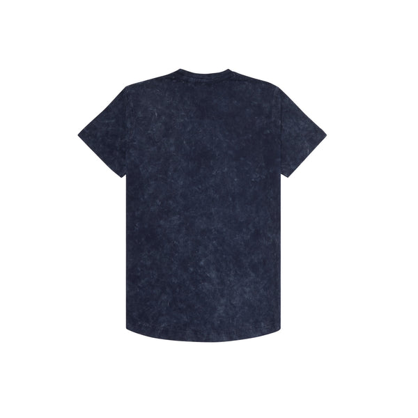 Indigo Boys Plus Size Sturdy Fit Acid Wash Cotton T Shirt, back