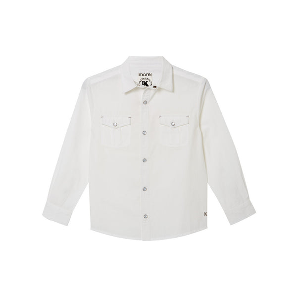 Authentic Long Sleeve Shirt, Generous Fit, White