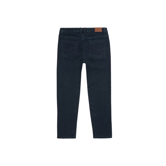 Adjustable Waist Western Jeans, Generous Fit, Dark Blue