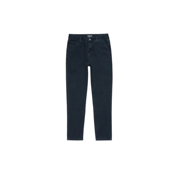 Adjustable Waist Western Jeans, Generous Fit, Dark Blue