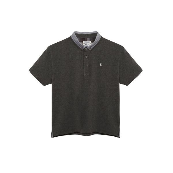 Polo Shirt, Generous Fit, Charcoal Grey