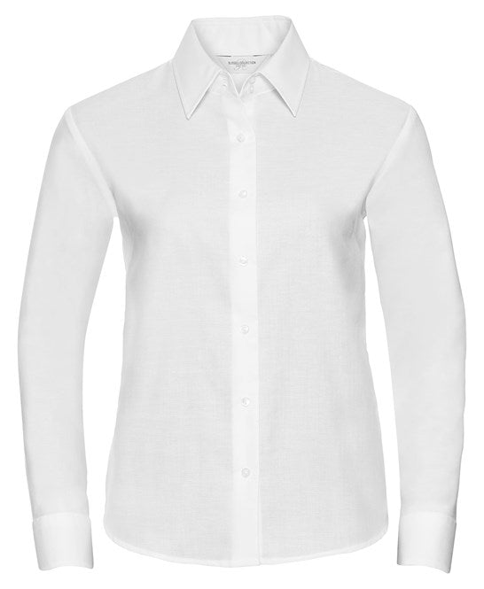 White Long Sleeve Oxford Blouse - Single Pack J932F