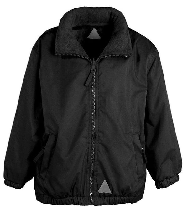 Reversible School Jacket with Hood - Fleece Lined/Shower Proof