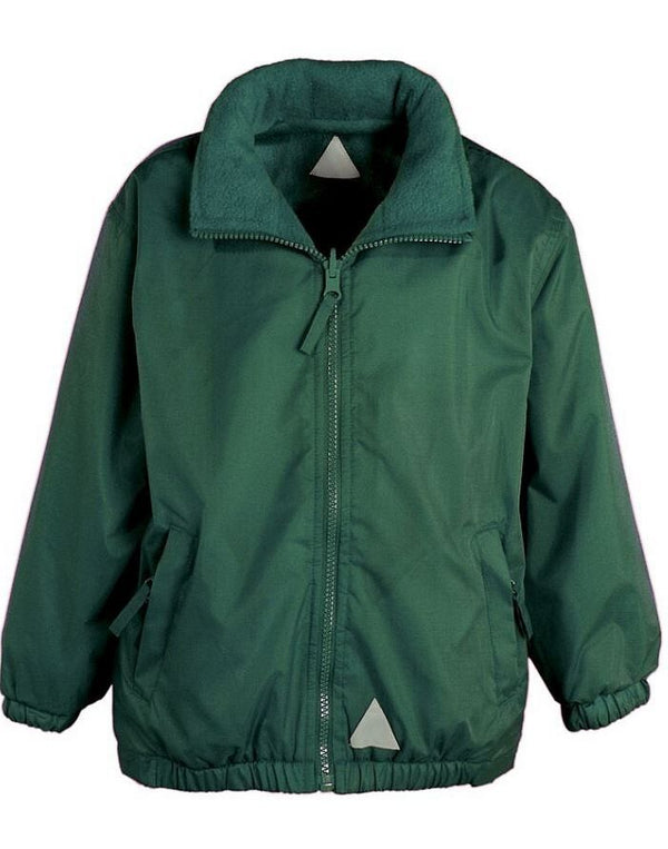 Reversible School Jacket with Hood - Fleece Lined/Shower Proof