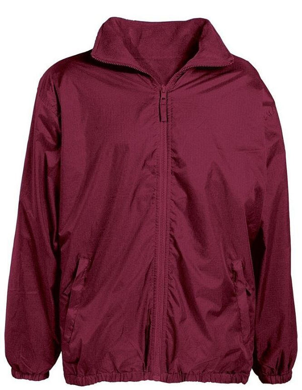 Reversible School Jacket with Hood - Fleece Lined/Shower Proof