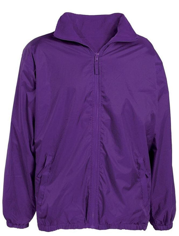 Reversible School Jacket with Hood - Fleece Lined/Shower Proof