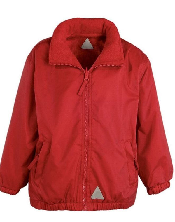 Reversible School Jacket with Hood - Fleece Lined/Shower Proof