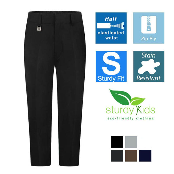 Zeco Half Elastic Sturdy Fit School Trousers