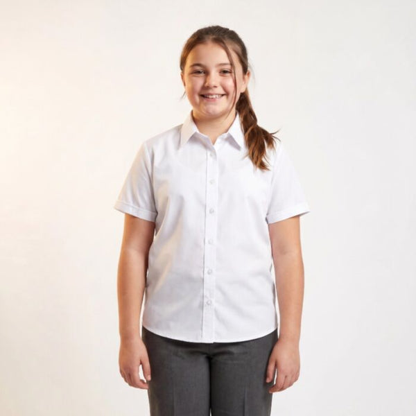 Sturdy Kids Twin Pack Short Sleeved Blouses - White