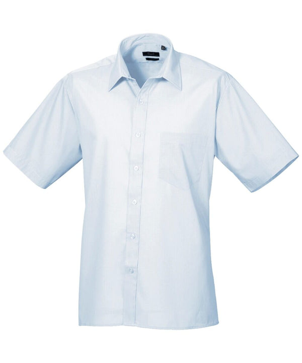 Premier Short Sleeve Poplin Shirt 14.5in-23in Collar -Single Pack PR202