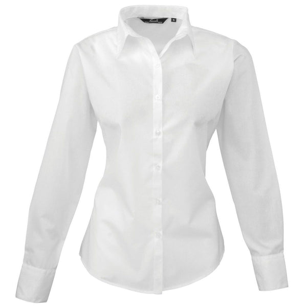 Premier Long Sleeve Poplin Blouse - to 55in Chest