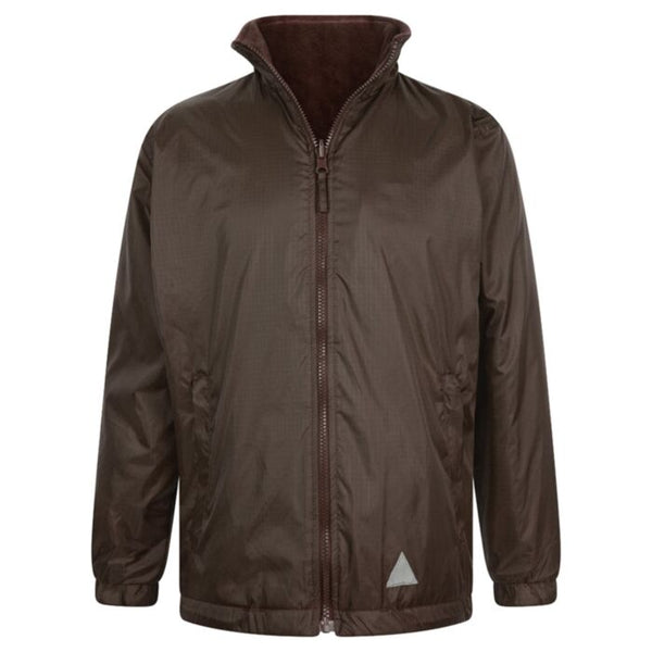 Reversible School Jacket with Hood - Fleece Lined/Shower Proof