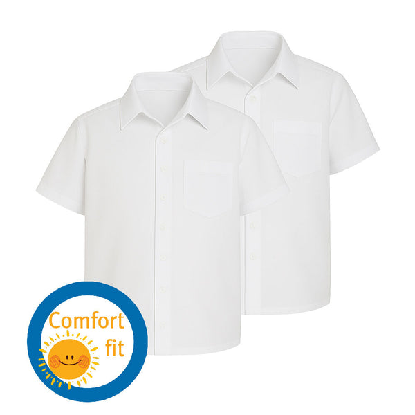 Sturdy Kids Twin Pack Short Sleeved Shirts - White