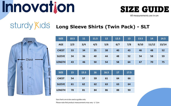 Innovation Long Sleeve Twin Pack Boys Shirts