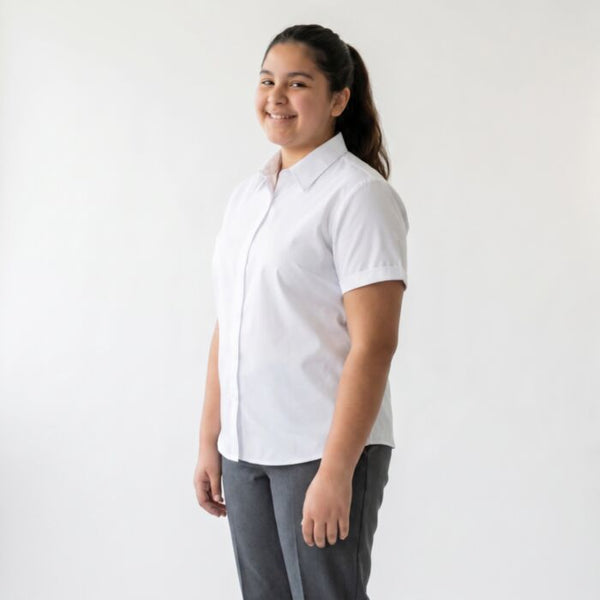 Sturdy Kids Twin Pack Short Sleeved Blouses - White