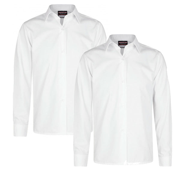 Girls Straight Cut Long Sleeve Blouses Twin Pack (GLBT)