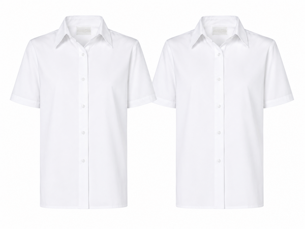 Sturdy Kids Twin Pack Short Sleeved Blouses - White